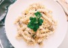 Mushrooms Pasta in White Sauce Recipe