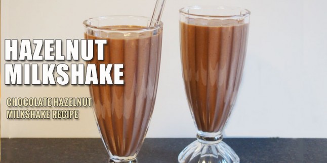 Chocolate hazelnut milk shake