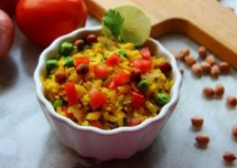 Tomato Poha with Pea Recipe