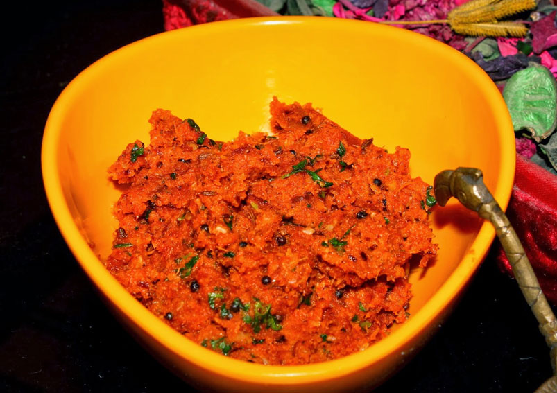 Tasty Carrot Chutney for Dosa