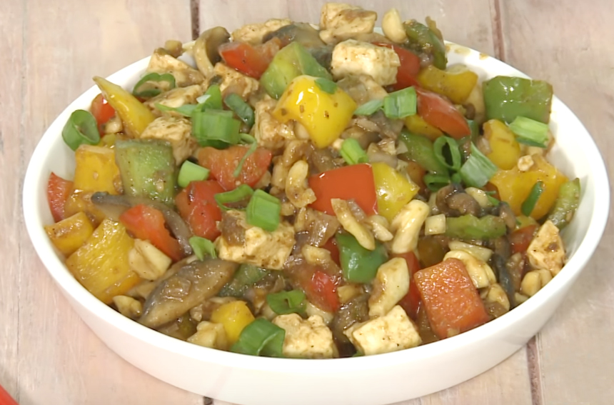 Easy Paneer Mushroom and Cashew Stir Fry Recipe