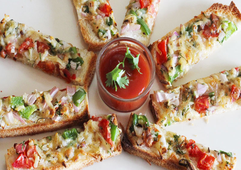 Baked Chili Cheese Toast Recipe