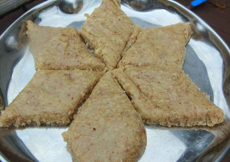 South Indian Famous Coconut Badam Burfi Recipe