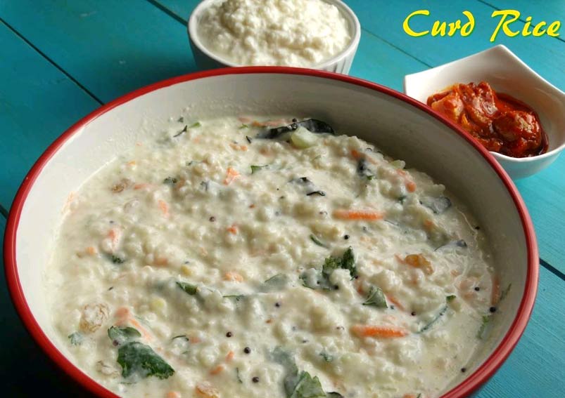 Tasty Coriander Curd Rice Recipe