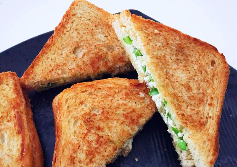 Tasty and Easy Green Pea Sandwich Recipe