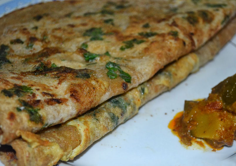 Easy breakfast egg paratha