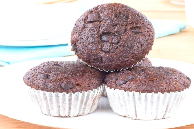 Eggless Chocolate And Strawberry Muffins Recipe