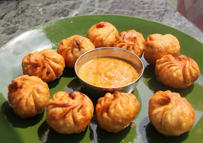 Fried Chicken Momos Recipe