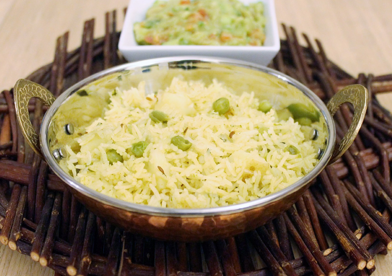 Easy Spinach and Green Pea Pulao Recipe