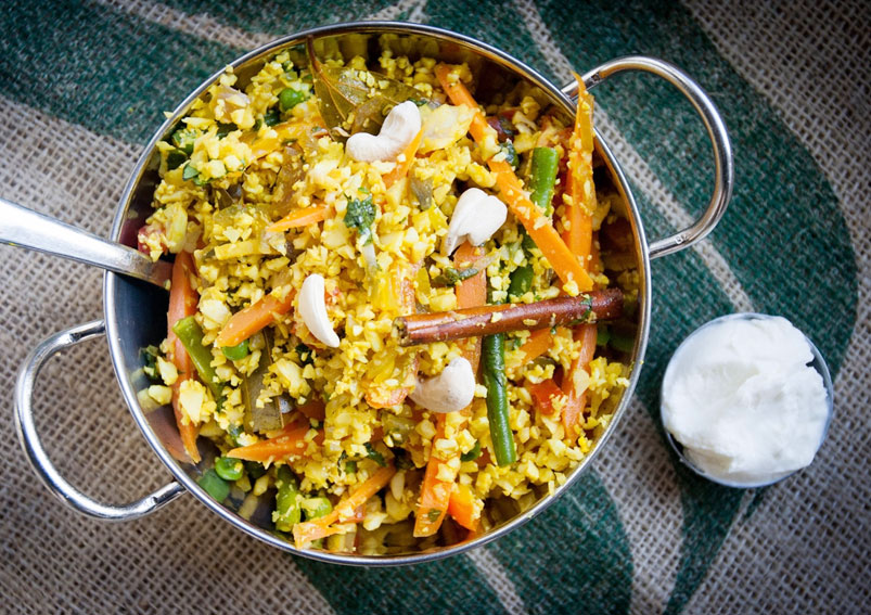 Indian Style Cauliflower Rice Recipe