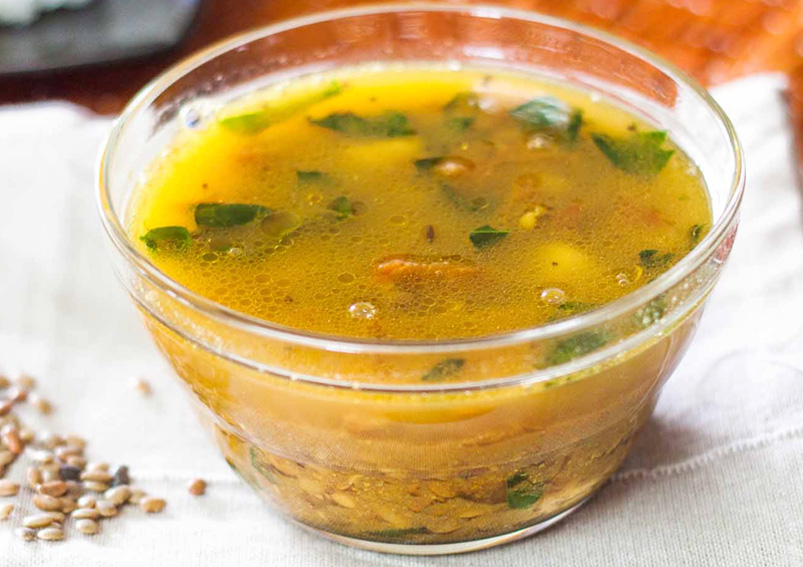 South Indian Tasty Mango Rasam Recipe