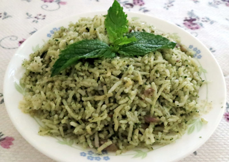 Mint Coriander Rice Recipe