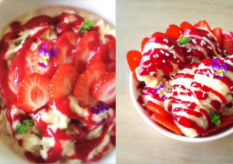 Quick Strawberry and Chocolate Sundae