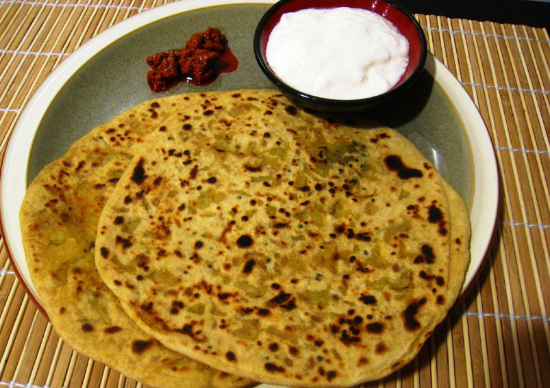 Stuffed Aloo Cabbage Paratha Recipe