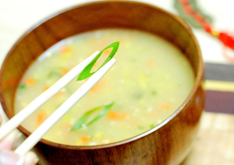 Vegetable and Sweet Corn Soup Recipe