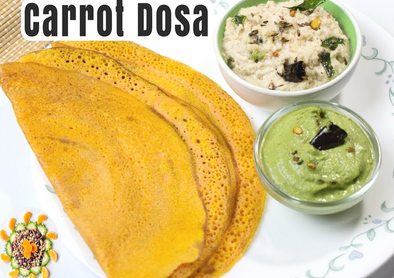 Healthy and Tasty Carrot Dosa Recipe