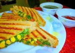 Grilled Corn and Capsicum Sandwich Recipe