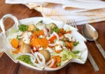 Roasted Vegetable and Oat Salad with Feta Cheese Recipe