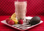 Chocolate Banana Strawberry Milk Shake Recipe